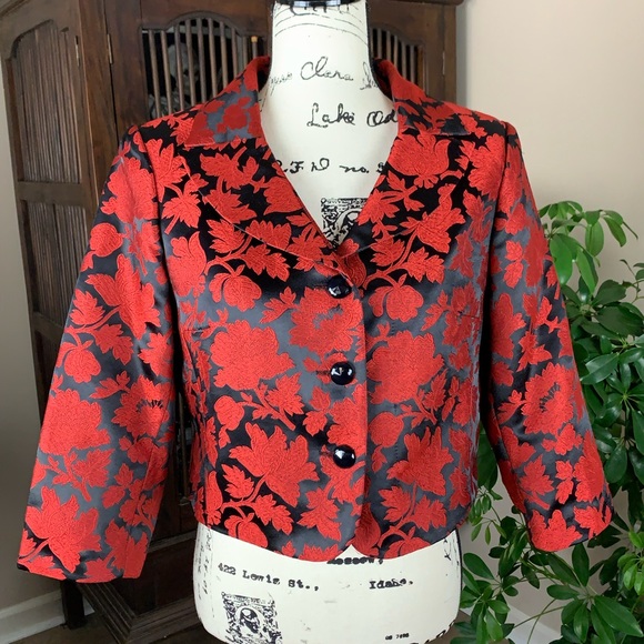 Jessica Howard Petite Floral Bolero Jacket - Picture 2 of 8
